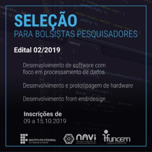 Imagem ilustrativa sobre o edital 002/2019 sobre a seleção para bolsistas
